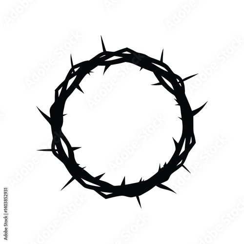 crown of thorns vector barbed wire frame 