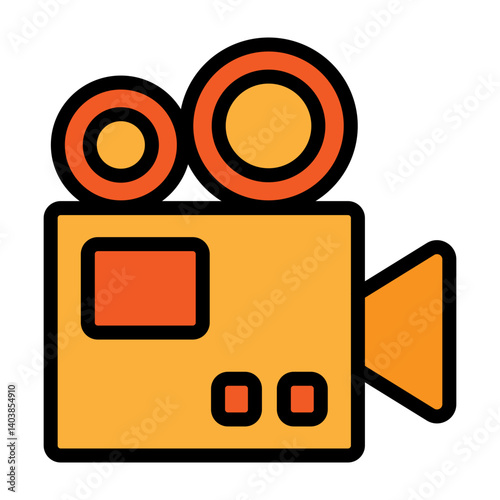 Film Camera Vector Filled Icon Design