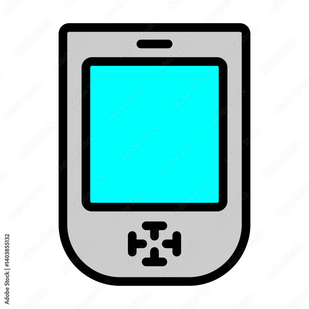 Palm Pilot Vector Filled Icon Design Palm Pilot Vector Filled Icon Design