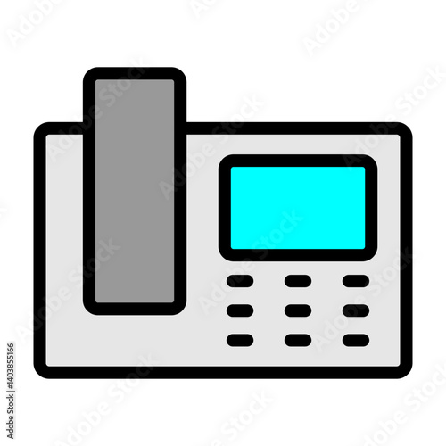 Answering Machine Vector Filled Icon Design
