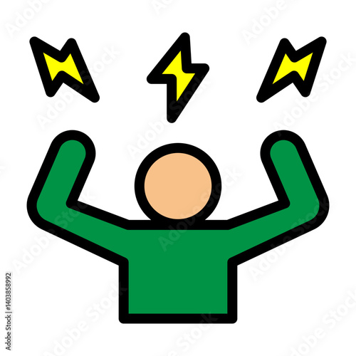 Anger Outburst Vector Filled Icon Design