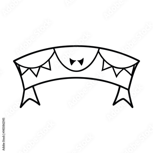 halloween banner line art on white background (1).eps