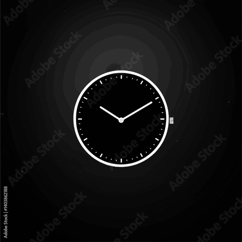Line round clock icon isolated background. Modern simple flat hour sign. Business, internet concept. Trendy vector time symbol for web site design or button to mobile app. Logo illustration.