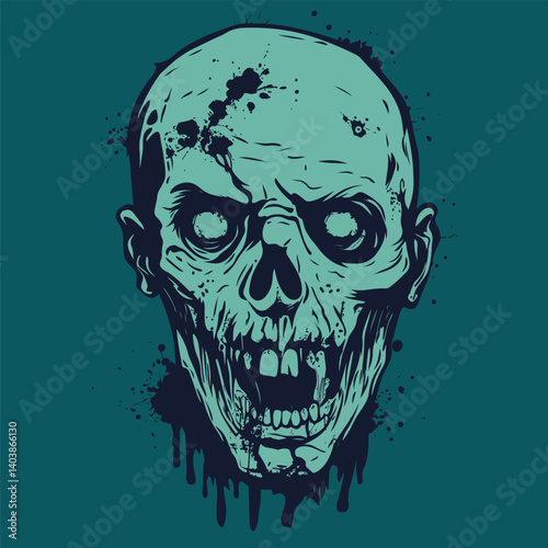 Zombie vector icon set