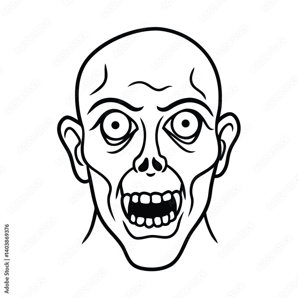 zombie face line art on white background (1).eps zombie face line art on white background (1).eps
