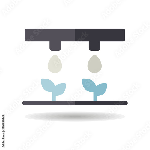 Drip irrigation system vector isolated icon