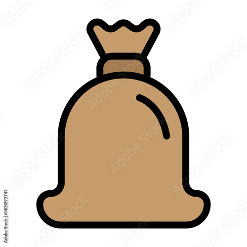 Trash Bag Vector Filled Icon Design