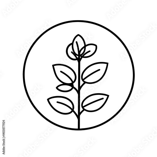 Seedling icons set for apps and web ui designs. simple isolated graphics.