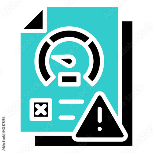 Performance Result Issue Alert Glyph Dual Tone Icon in Performance Strength and Management Vector Design