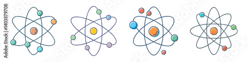 atom icon, atom vector illustration-simple illustration of atom, perfect for atom logos and icons
