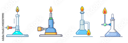 bunsen burner icon, bunsen burner vector illustration-simple illustration of bunsen burner, perfect for bunsen burner logos and icons