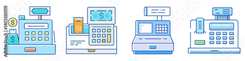 cash register icon, cash register vector illustration-simple illustration of cash register, perfect for cash register logos and icons
