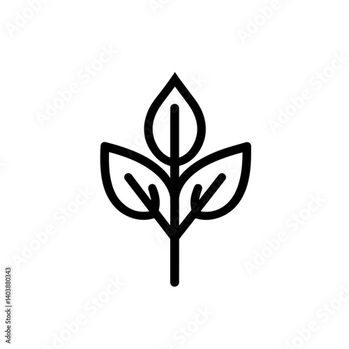 Seedling icons set for apps and web ui designs. simple isolated graphics.