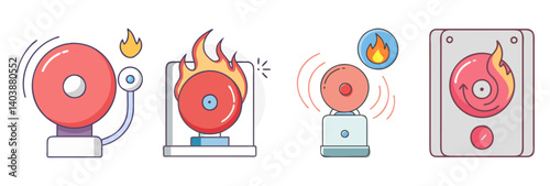 fire alarm icon, fire alarm vector illustration-simple illustration of fire alarm, perfect for fire alarm logos and icons