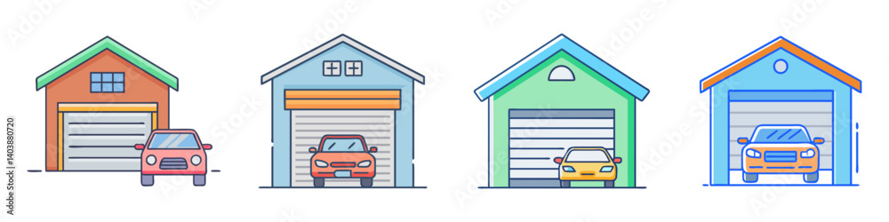 garage icon, garage vector illustration-simple illustration of garage, perfect for garage logos and icons garage icon, garage vector illustration-simple illustration of garage, perfect for garage logos and icons