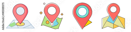 Free Download map marker icon, map marker vector illustration-simple illustration of map marker, perfect for map marker logos and icons - GFXLoad