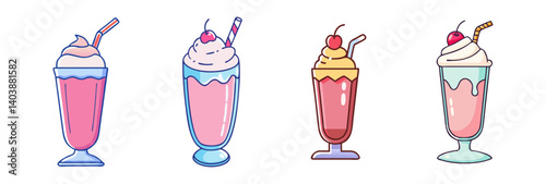 milkshake icon, milkshake vector illustration-simple illustration of milkshake, perfect for milkshake logos and icons