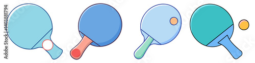 ping pong paddle icon, ping pong paddle vector illustration-simple illustration of ping pong paddle, perfect for ping pong paddle logos and icons