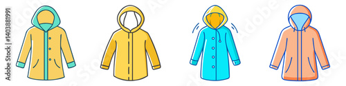 raincoat icon, raincoat vector illustration-simple illustration of raincoat, perfect for raincoat logos and icons