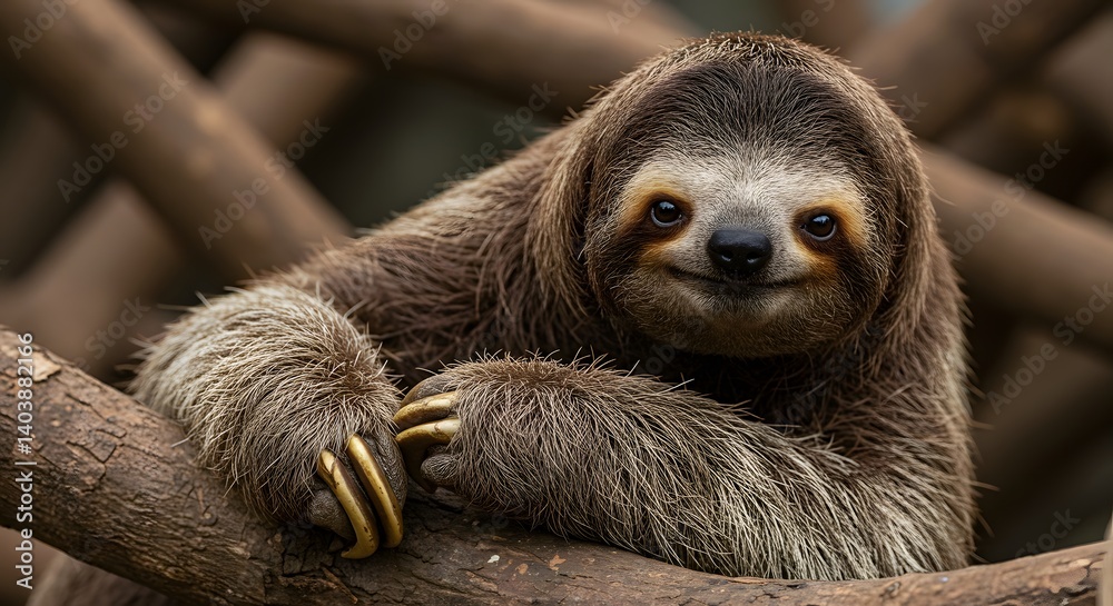 Fototapeta premium Ancient Ground Sloth in Natural Habitat