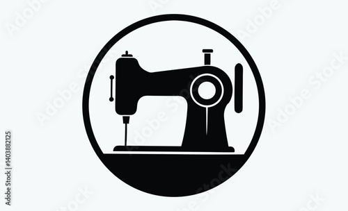 Bobbin silhouette, sewing icon, thread spool
