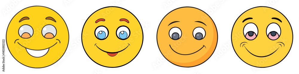 Fototapeta premium smile emoji icon, smile emoji vector illustration-simple illustration of smile emoji, perfect for smile emoji logos and icons