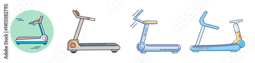 treadmill icon, treadmill vector illustration-simple illustration of treadmill, perfect for treadmill logos and icons
