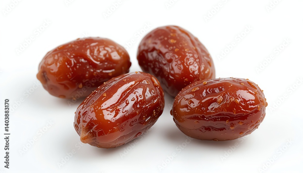 Candied Jujube Fruits on White Background Candied Jujube Fruits on White Background
