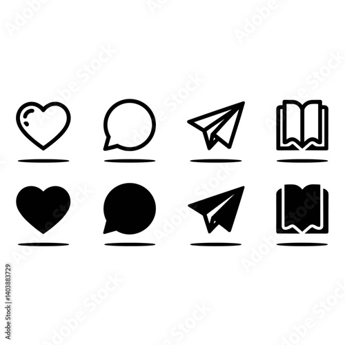 Social media interface icon. Social media icon