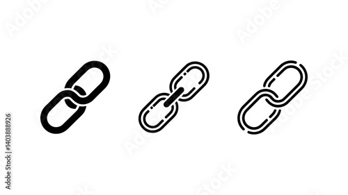 Chains: A symbolic graphic representation of a chain, showcasing concepts of connection, strength, and unity, suitable for various design and business applications.