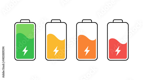Battery Life Indicator: This graphic showcases the battery level progression, offering clear visual cues for the remaining power