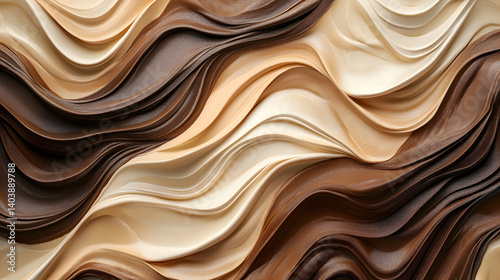 Abstract Swirling Waves in Earth Tones A Textured Design