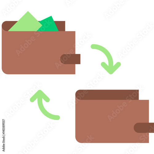 Funds Transfer icon vector illustration