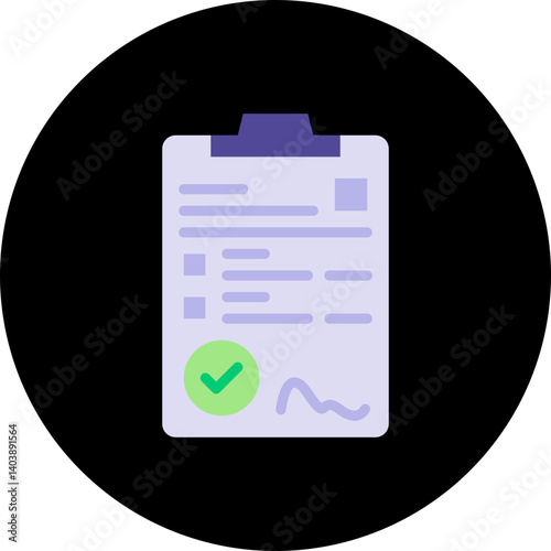 Contract icon vector illustration