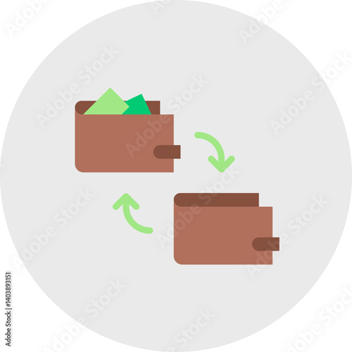 Funds Transfer icon vector illustration