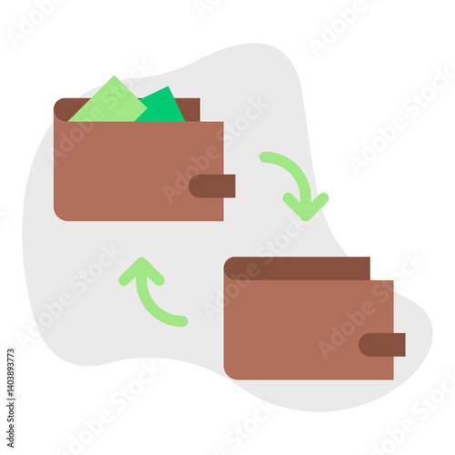 Funds Transfer icon vector illustration