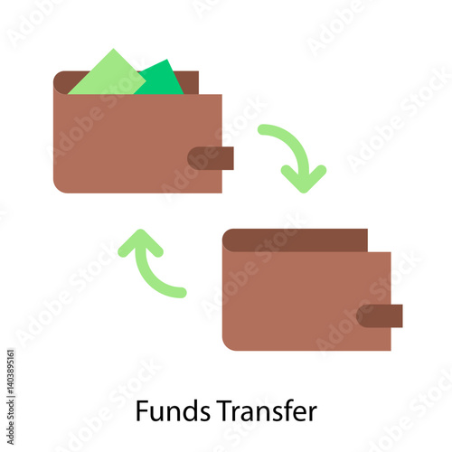 Funds Transfer icon vector illustration