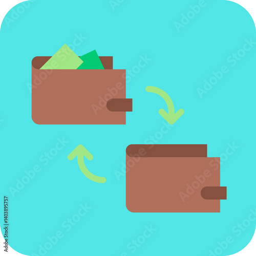 Funds Transfer icon vector illustration