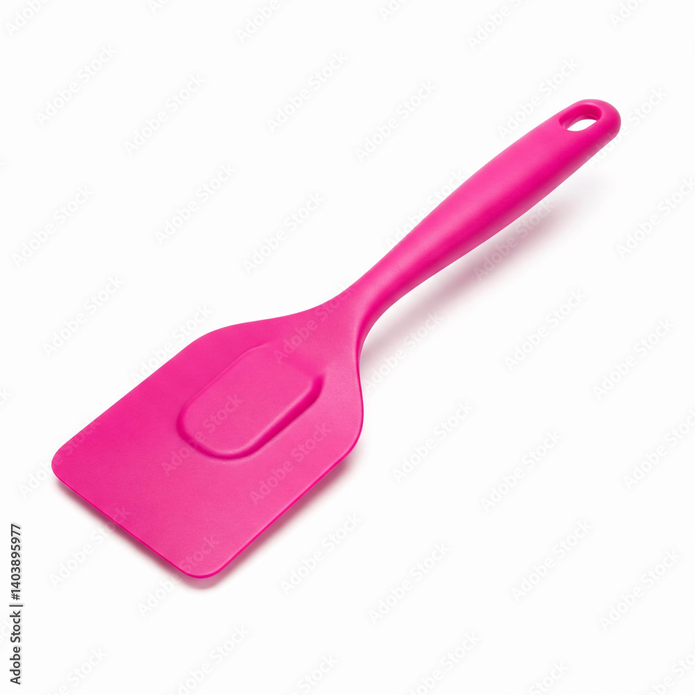 pink silicone spatula isolated on white background front view pink silicone spatula isolated on white background front view