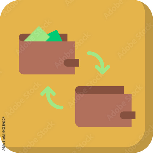 Funds Transfer icon vector illustration