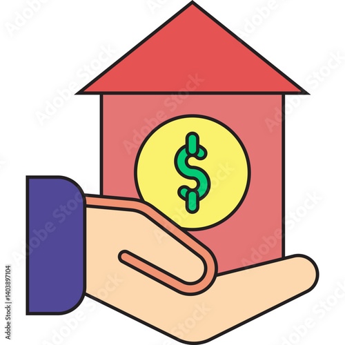 Home Loan icon vector illustration