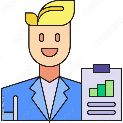 Business Analyst icon vector illustration