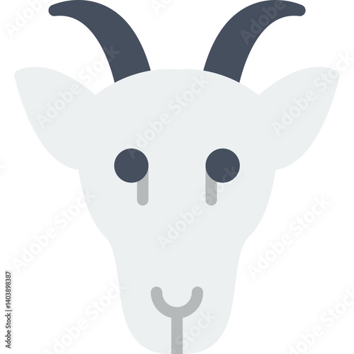 Goat Face icon vector illustration