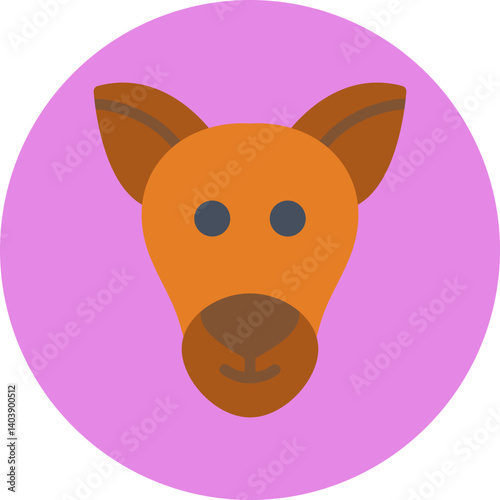 Kangaroo Face icon vector illustration