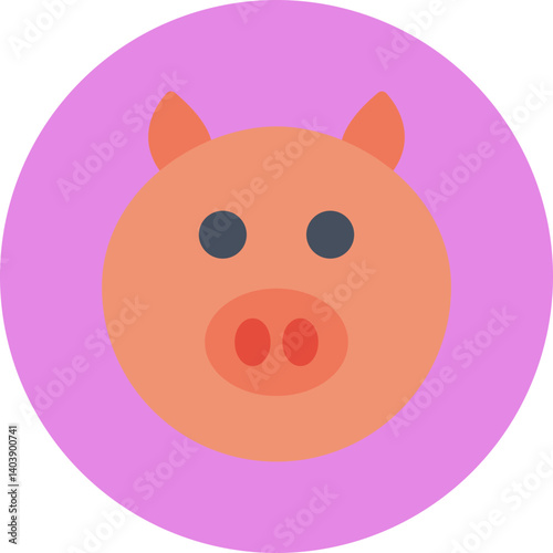 Pig Face icon vector illustration