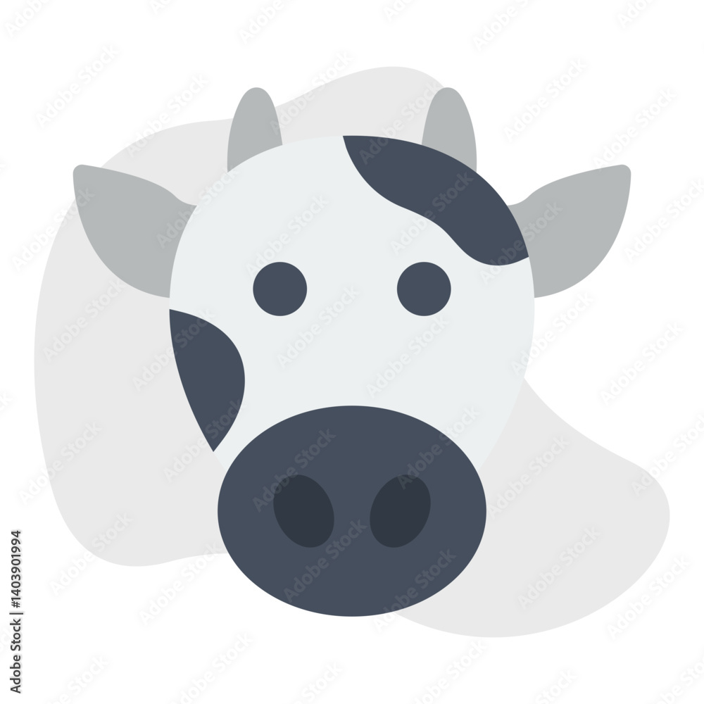 Naklejka premium Cow Face icon vector illustration