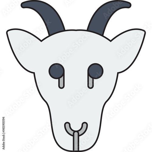 Goat Face icon vector illustration