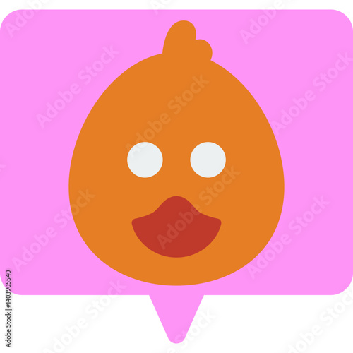 Duck Face icon vector illustration