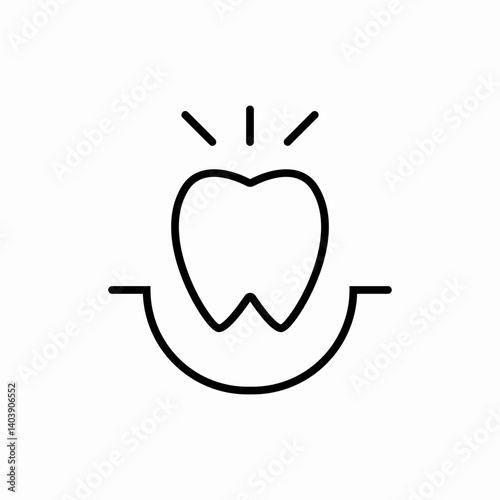 tooth whitening shine icon vector sign