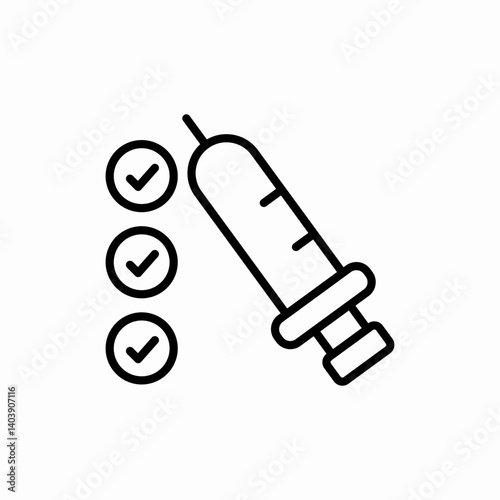 dental injection syringe icon vector sign